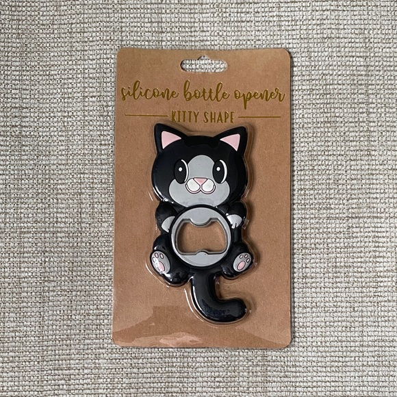 Other - Black and Gray Kitty Bottle Opener